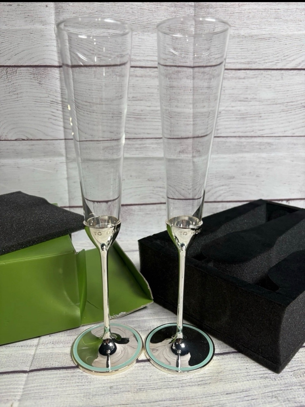 Kate Spade "Take The Cake" Champagne Toasting Flute Pair Set (6oz) Lenox
